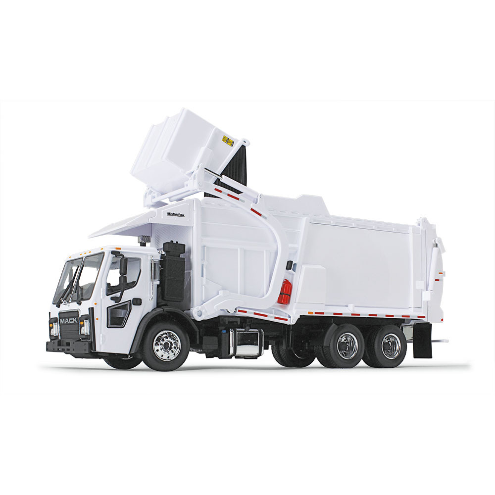 10-4235: White/White
1/34 scale Mack LR with McNeilus Meridian Front Loader & Trash Bin