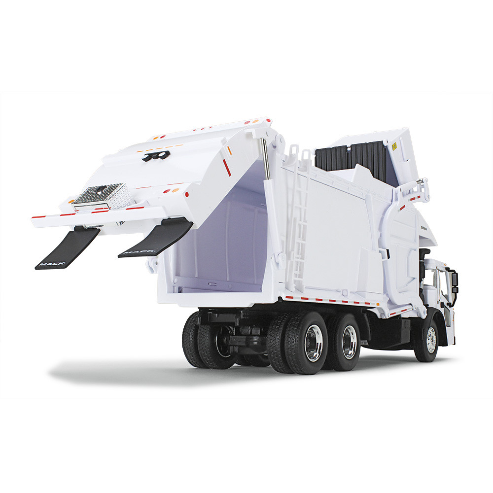 10-4235: White/White
1/34 scale Mack LR with McNeilus Meridian Front Loader & Trash Bin
