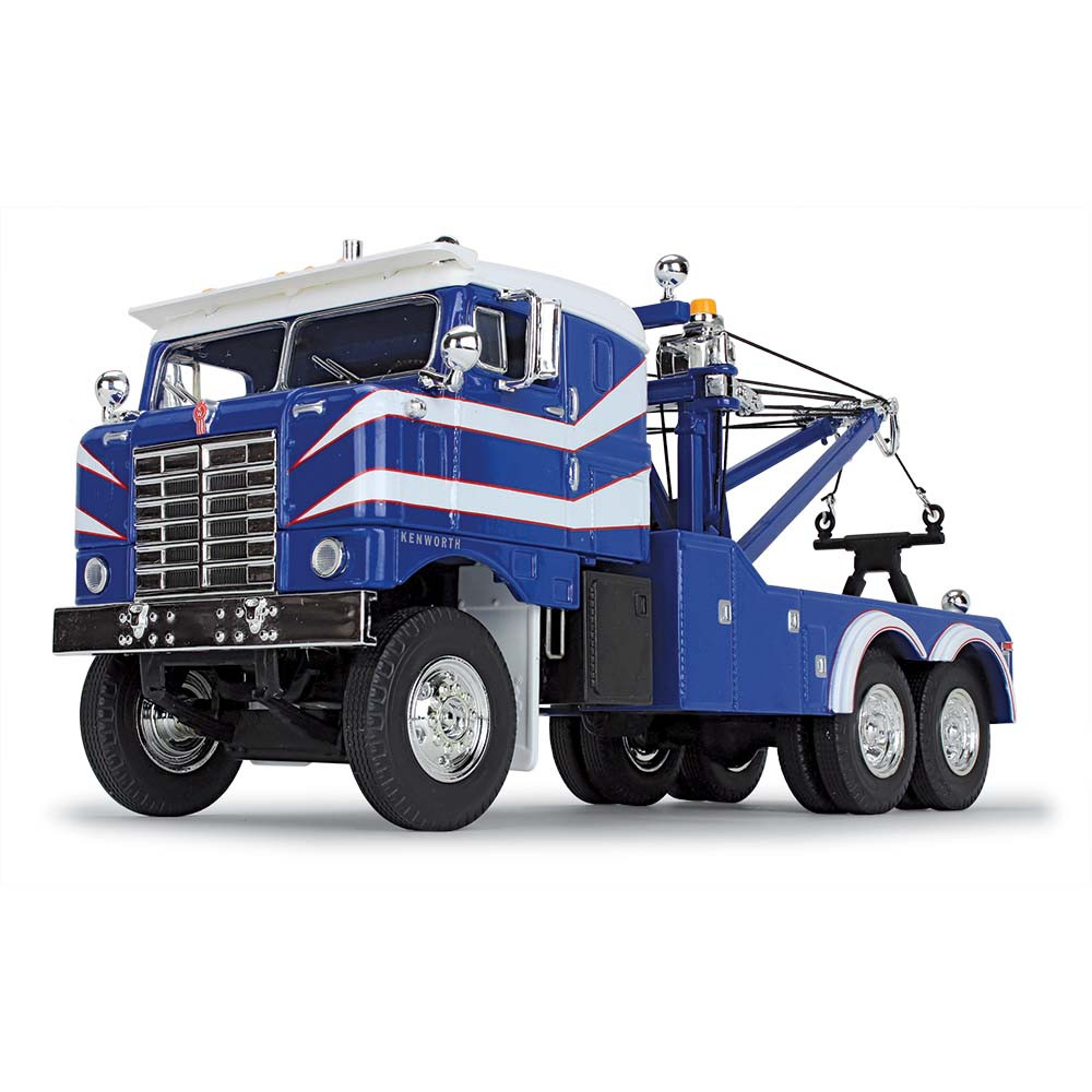 10-4278: Rich Blue & White 
1/34 scale 1953 Kenworth Bullnose Wrecker