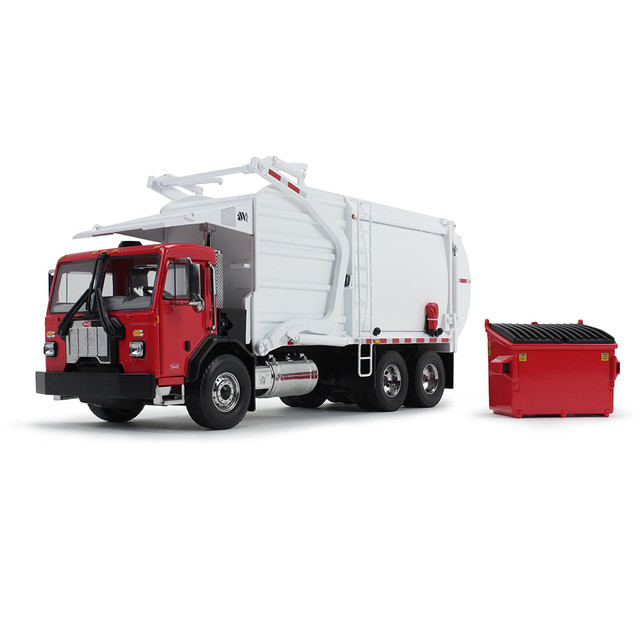 10-4335: Red/White
1/34 scale Peterbilt Model 520 with Wittke Front Loader and Trash Bin