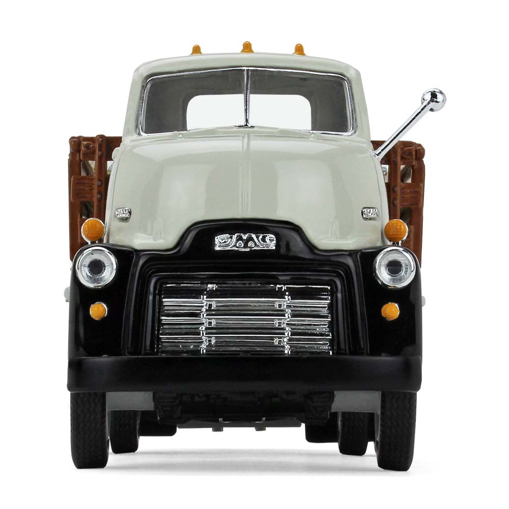 19-4110: K. & B. Potato Farms, Inc.
1/34 scale 1952 GMC Cab-Over Engine Stake Truck with Sack Load Diecast Replica