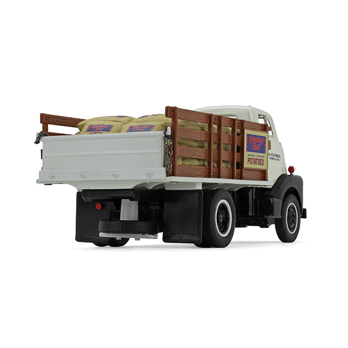 19-4110: K. & B. Potato Farms, Inc.
1/34 scale 1952 GMC Cab-Over Engine Stake Truck with Sack Load Diecast Replica