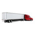 Red/White Volvo VNL 860 High-Roof Sleeper & 53' Trailer with Skirts