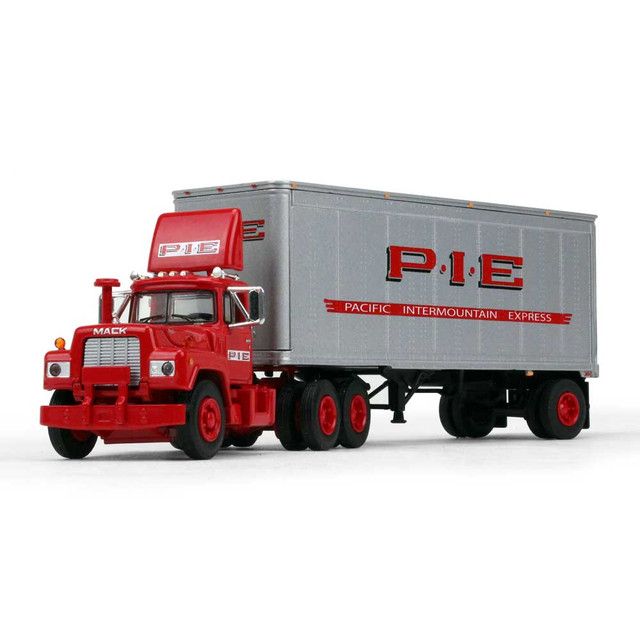 60-0266: Fallen Flag 6 Pacific Intermountain Express (P.I.E.) 
1/64 scale Mack R-Model Day Cab and 28' Pup Trailer