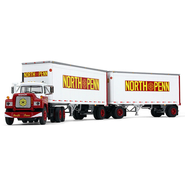 60-0287: Fallen Flag #10 North Penn Transfer 
1/64 scale Mack R-Model Day Cab and Dual 28' Pup Trailers