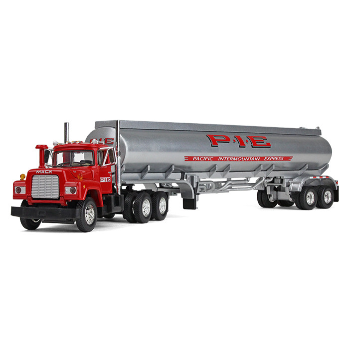 60-0318: Fallen Flag #12 Pacific Intermountain Express (P.I.E)
1/64 scale Mack R-Model Day Cab and 42' Tank Trailer
