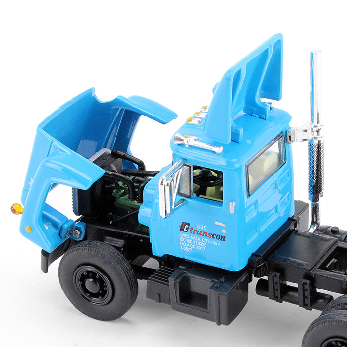 60-0341: Fallen Flag #13 TC Transcon 
1/64 scale Mack R-Model day cab and 28' Pup Trailer