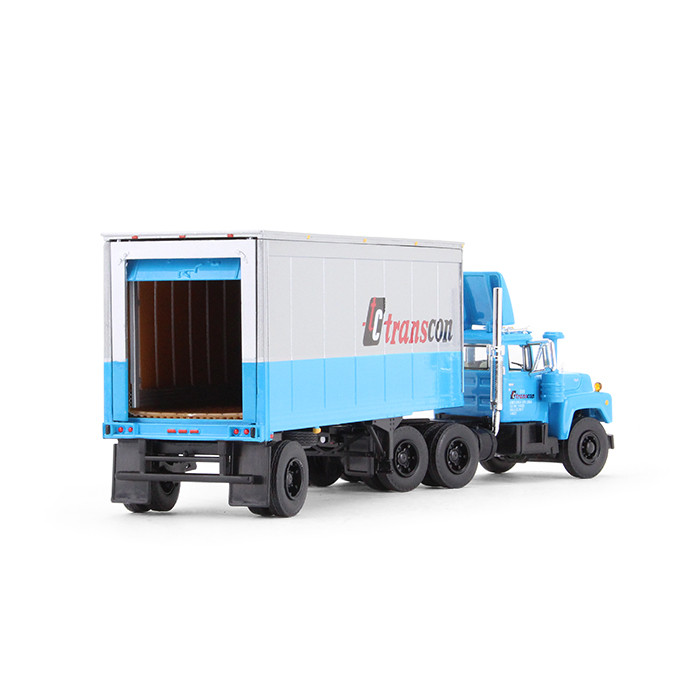 60-0341: Fallen Flag #13 TC Transcon 
1/64 scale Mack R-Model day cab and 28' Pup Trailer