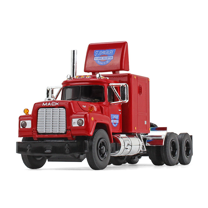 60-0377: Fallen Flag #14 St. Johnsbury 
1/64 scale Mack R-Model Sleeper Cab and 53' Trailer