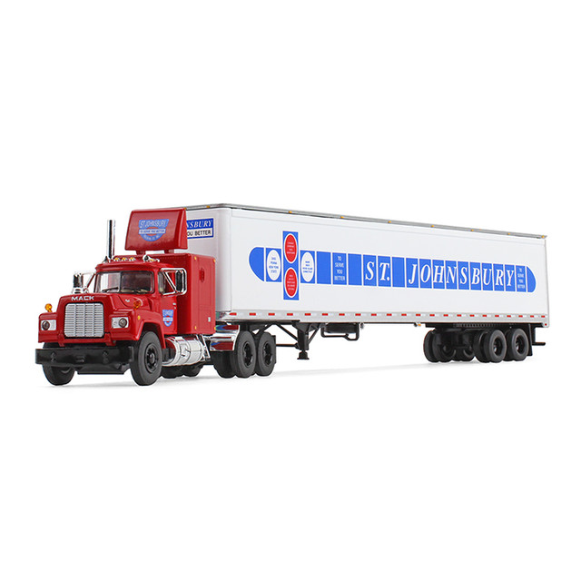 60-0377: Fallen Flag #14 St. Johnsbury 
1/64 scale Mack R-Model Sleeper Cab and 53' Trailer