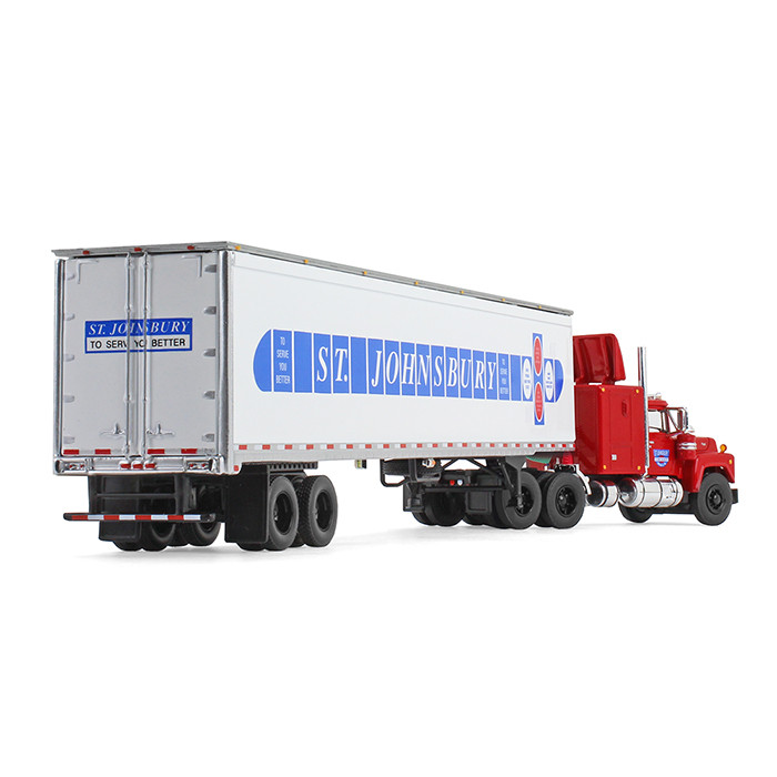 60-0377: Fallen Flag #14 St. Johnsbury 
1/64 scale Mack R-Model Sleeper Cab and 53' Trailer