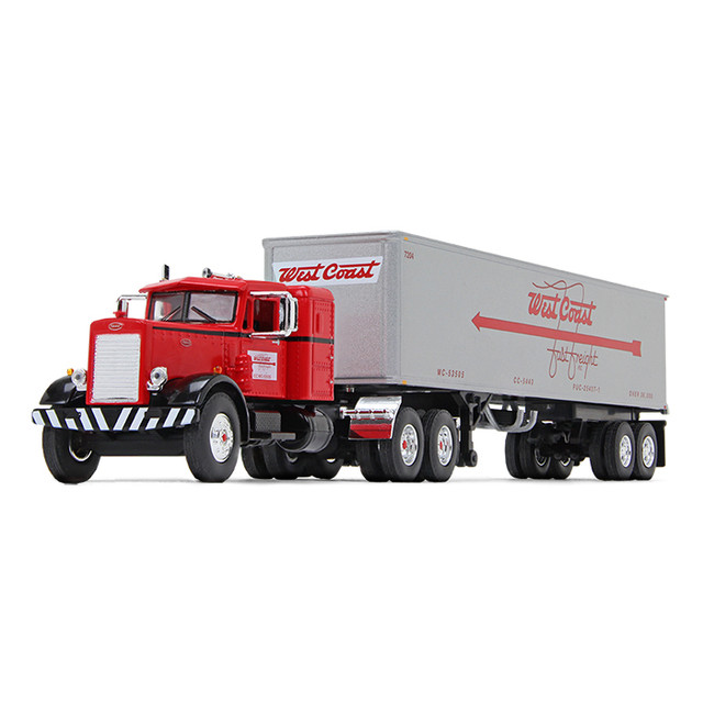 60-0491: Fallen Flag #24 West Coast Fast Freight 
1/64 scale Peterbilt Model 351 Sleeper and 40' Vintage Trailer