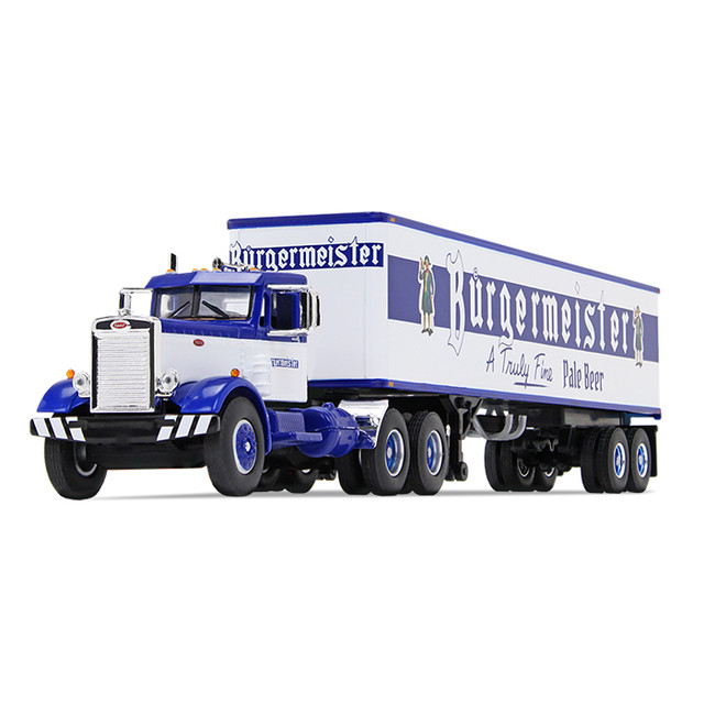 60-0492: Fallen Flag #25 Burgermeister 
1/64 scale Peterbilt Model 351 Day Cab and 40' Vintage Trailer