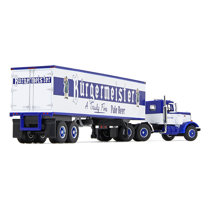 60-0492: Fallen Flag #25 Burgermeister 
1/64 scale Peterbilt Model 351 Day Cab and 40' Vintage Trailer