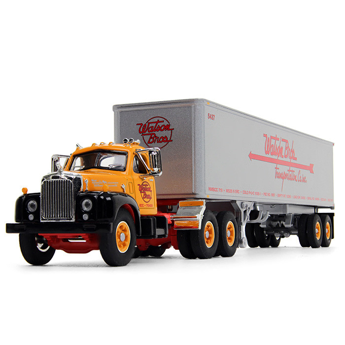 60-0570: Fallen Flag #29 Watson Bros. Transportation 
1/64 scale Mack B-61 Day Cab and 40' Vintage Trailer