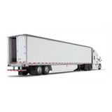 60-0744: White/White 
1/64 scale Freightliner 2018 Cascadia High-Roof Sleeper with 53' Utility Trailer with Skirts
