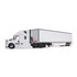 60-0744: White/White 
1/64 scale Freightliner 2018 Cascadia High-Roof Sleeper with 53' Utility Trailer with Skirts