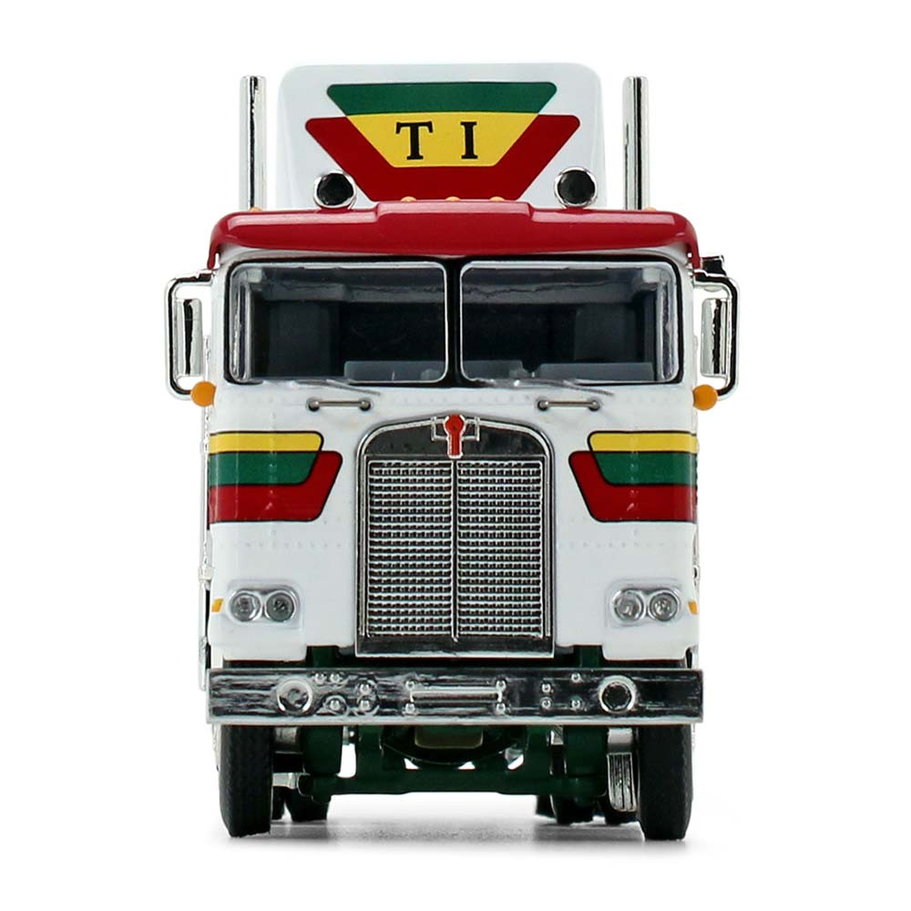 60-0847: Fallen Flag #35 Tom Inman Trucking 
1/64 scale Kenworth K100 COE Flattop with 40' Vintage Reefer Trailer