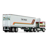 60-0847: Fallen Flag #35 Tom Inman Trucking 
1/64 scale Kenworth K100 COE Flattop with 40' Vintage Reefer Trailer