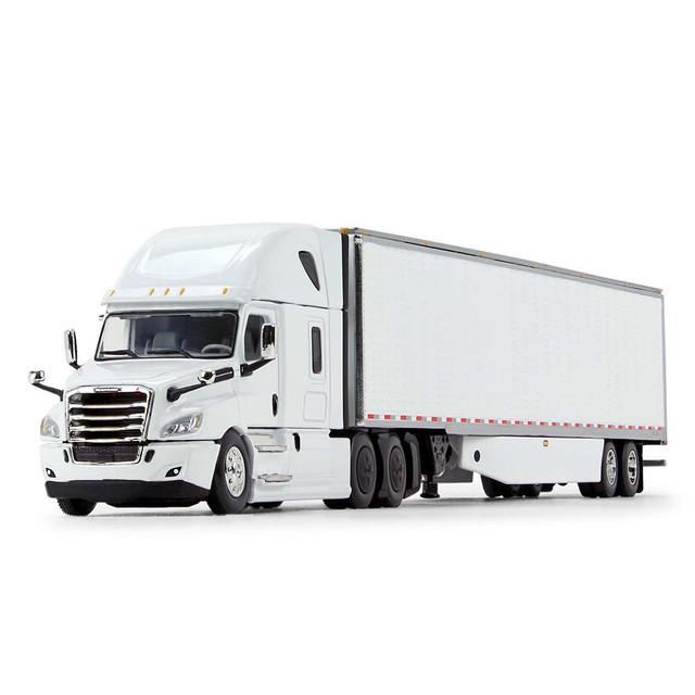 60-1054: White/White
1/64 scale Freightliner 2018 Cascadia HIgh-Roof Sleeper & 53' Utility Trailer with Thermo King Reefer