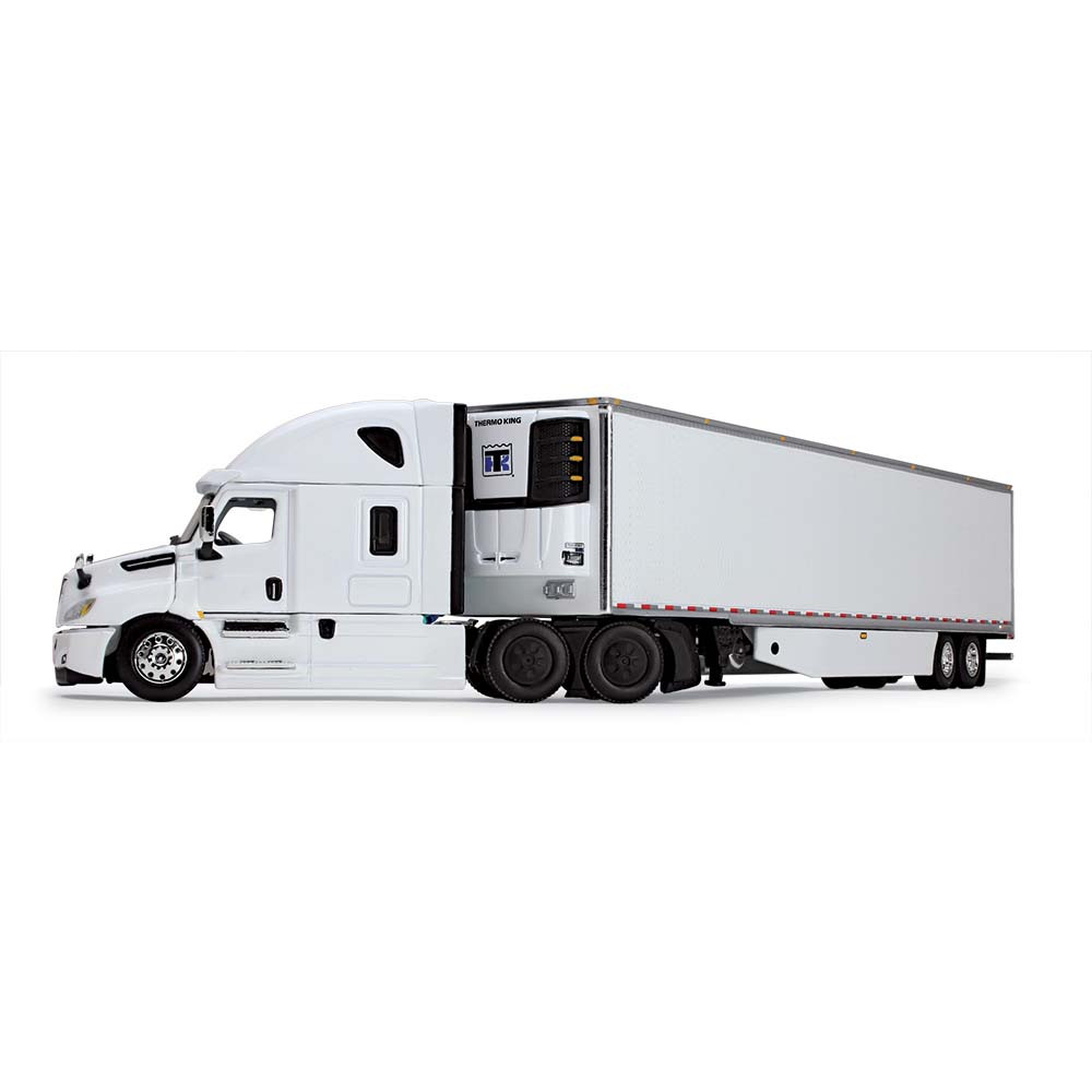 60-1054: White/White
1/64 scale Freightliner 2018 Cascadia HIgh-Roof Sleeper & 53' Utility Trailer with Thermo King Reefer