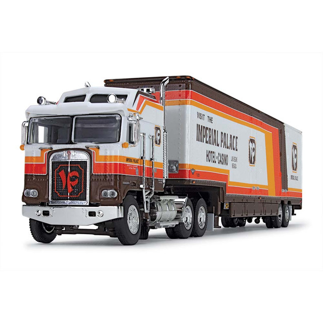 60-1226: Fallen Flag #44: Imperial Palace 
1/64 scale Kenworth K100 Aerodyne Sleeper & Kentucky Moving Trailer