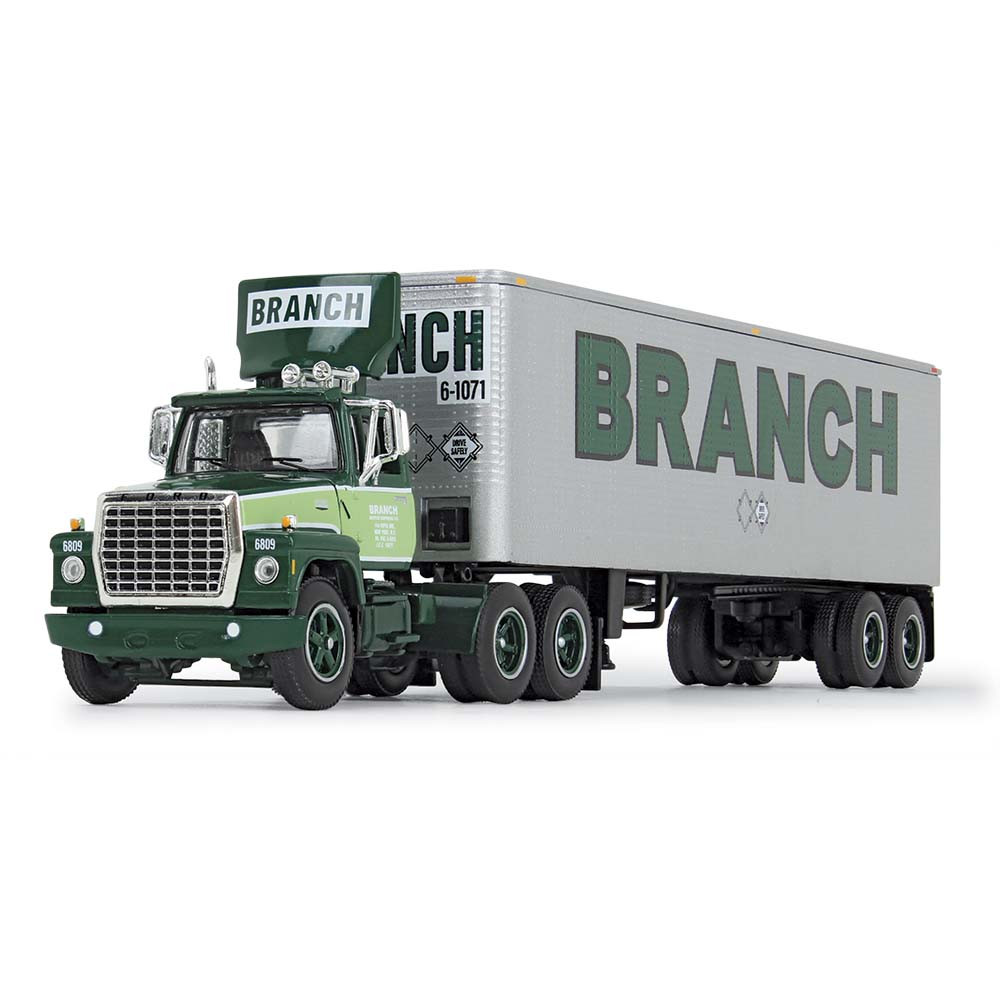 60-1281: Fallen Flag #42: Branch Motor Express 
1/64 scale Ford LT 9000 Day Cab & 40' Vintage Trailer