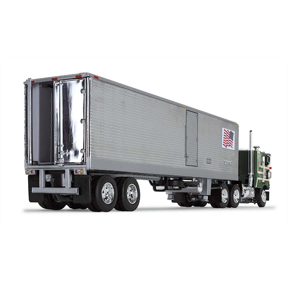 60-1428: Fallen Flag #46: Greenstein Trucking Company
1/64 scale Peterbilt Model 352 COE 86" Sleeper & 40' Vintage Trailer with Reefer