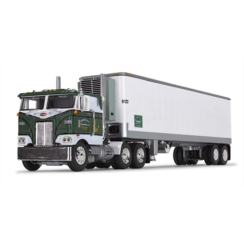 60-1429: Fallen Flag #47: Midwest Coast Transport
1/64 scale Peterbilt 352 COE with 86" Sleeper & 40' Vintage Trailer with Reefer