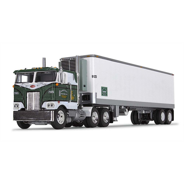60-1429: Fallen Flag #47: Midwest Coast Transport
1/64 scale Peterbilt 352 COE with 86" Sleeper & 40' Vintage Trailer with Reefer