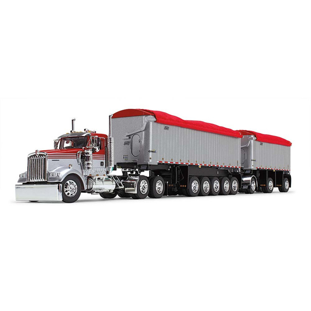 60-1632: Viper Red/Silver
Kenworth W900L Day Cab & East Manufacturing Michigan Series 31' and 20' End Dump Trailers
