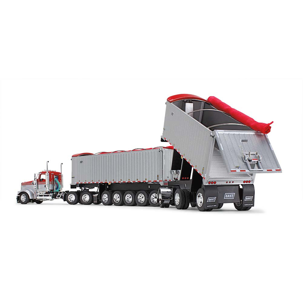 60-1632: Viper Red/Silver
Kenworth W900L Day Cab & East Manufacturing Michigan Series 31' and 20' End Dump Trailers