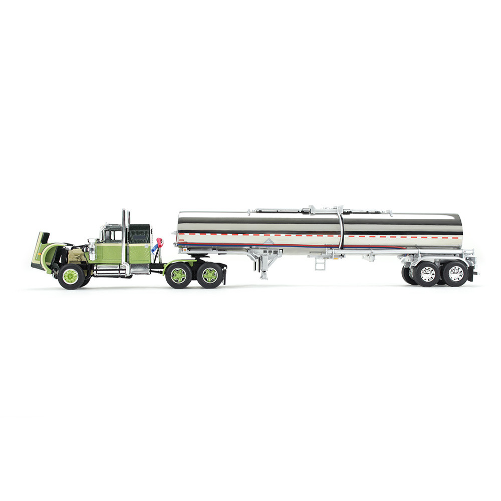 60-1640: Dark Green/Olive
White Western Star 4900 with 36" Vintage Sleeper & Brenner Chemical Tank Trailer