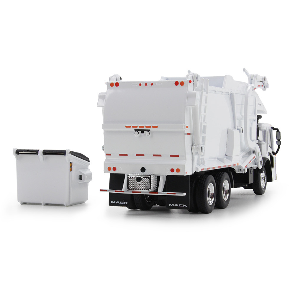 60-1795: White
1/64 scale Mack LR with McNeilus Meridian Front Load Refuse Truck and Trash Bin