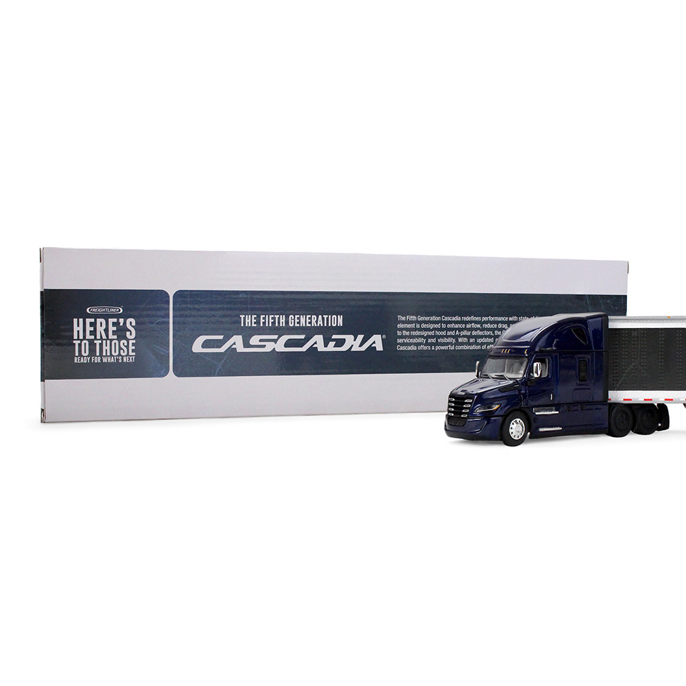 Freightliner Midnight Freightliner Fifth Generation Cascadia Raised Roof Sleeper & 53' Utility Trailer with Skirts