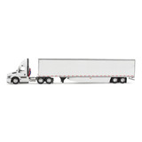 White/White Freightliner Fifth Generation Cascadia Day Cab & 53' Utility Trailer with Skirts