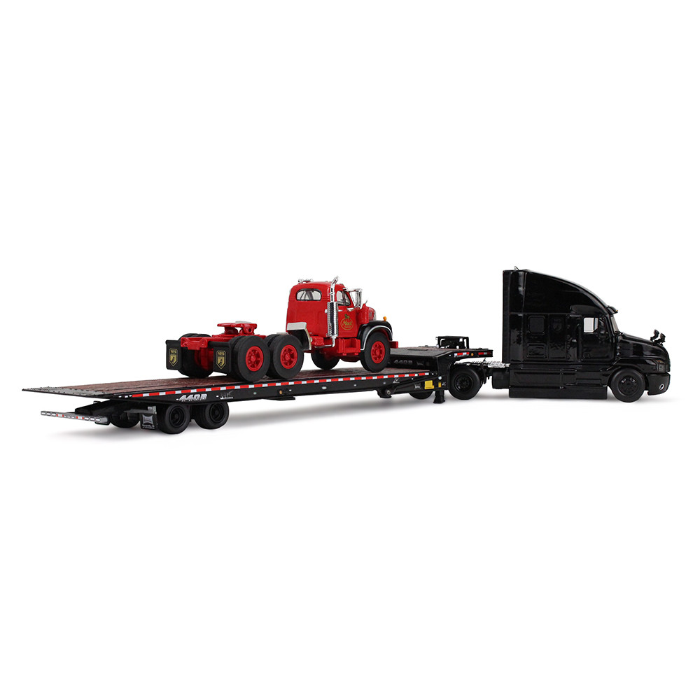 Mack Anniversary Mack Anthem Sleeper & Landoll 440B-50CA Traveling Axle Trailer with Mack B-61 Day Cab Load