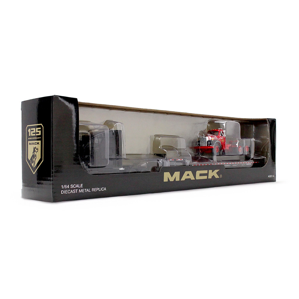 Mack Anniversary Mack Anthem Sleeper & Landoll 440B-50CA Traveling Axle Trailer with Mack B-61 Day Cab Load