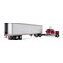 Legendary Red Peterbilt Model 589 with 58" Flat Top Sleeper & 53' Utility Trailer