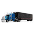 Bright Blue/Black Peterbilt Model 589 w/72" Mid-Roof Sleeper & Wilson Silverstar Livestock Trailer