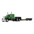 Green/Black Peterbilt Model 351 with 60" Vintage Sleeper & Rogers Vintage Lowboy Trailer