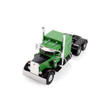 Green/Black Peterbilt Model 351 with 60" Vintage Sleeper & Rogers Vintage Lowboy Trailer