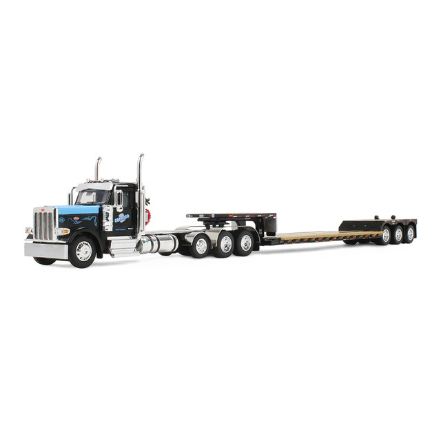 Cappello Heavy Transport Peterbilt Model 589 Day Cab & Fontaine Renegade LXT40 Lowboy Trailer with Fliptail