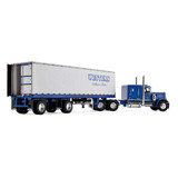 Western Distributing Peterbilt Model 351 with 63" Flat Top Sleeper & 40' Vintage Trailer with Reefer