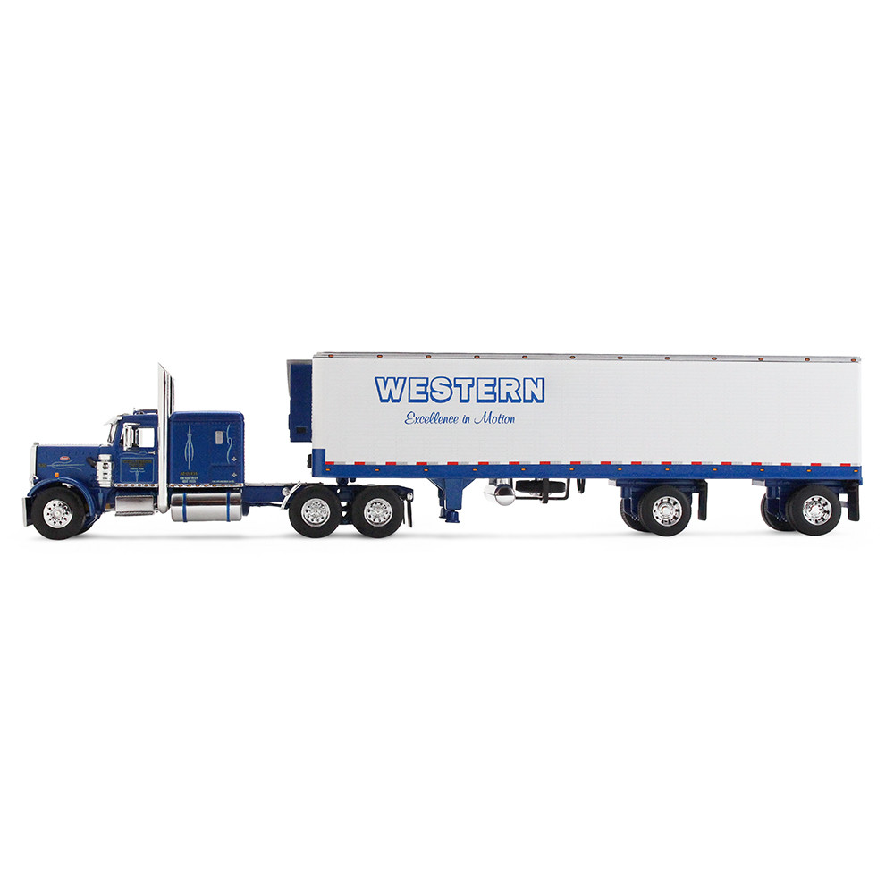 Western Distributing Peterbilt Model 351 with 63" Flat Top Sleeper & 40' Vintage Trailer with Reefer
