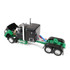 Black/Green Ford LTL 9000 with 60" Flat Top Sleeper & 45' Wilson Vintage Livestock Trailer
