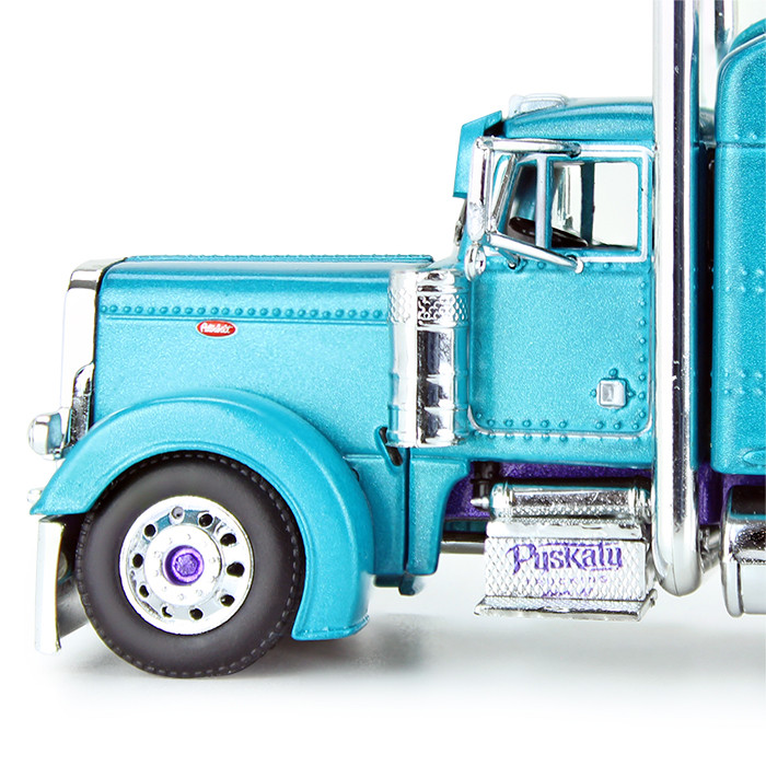 69-0800: Big Rigs #2: #34 Pyskaty Bros. Trucking 
1/64 scale Peterbilt Model 379 63" Mid-Roof Sleeper with Walking Floor Trailer