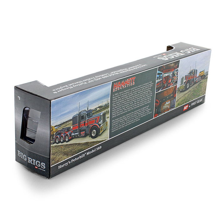 69-0900: Big Rigs #3: Hammett Excavation 
1/64 scale Peterbilt Model 389 63" Flat Top Sleeper with Fontaine Magnitude Tri-Axle Lowboy Trailer
