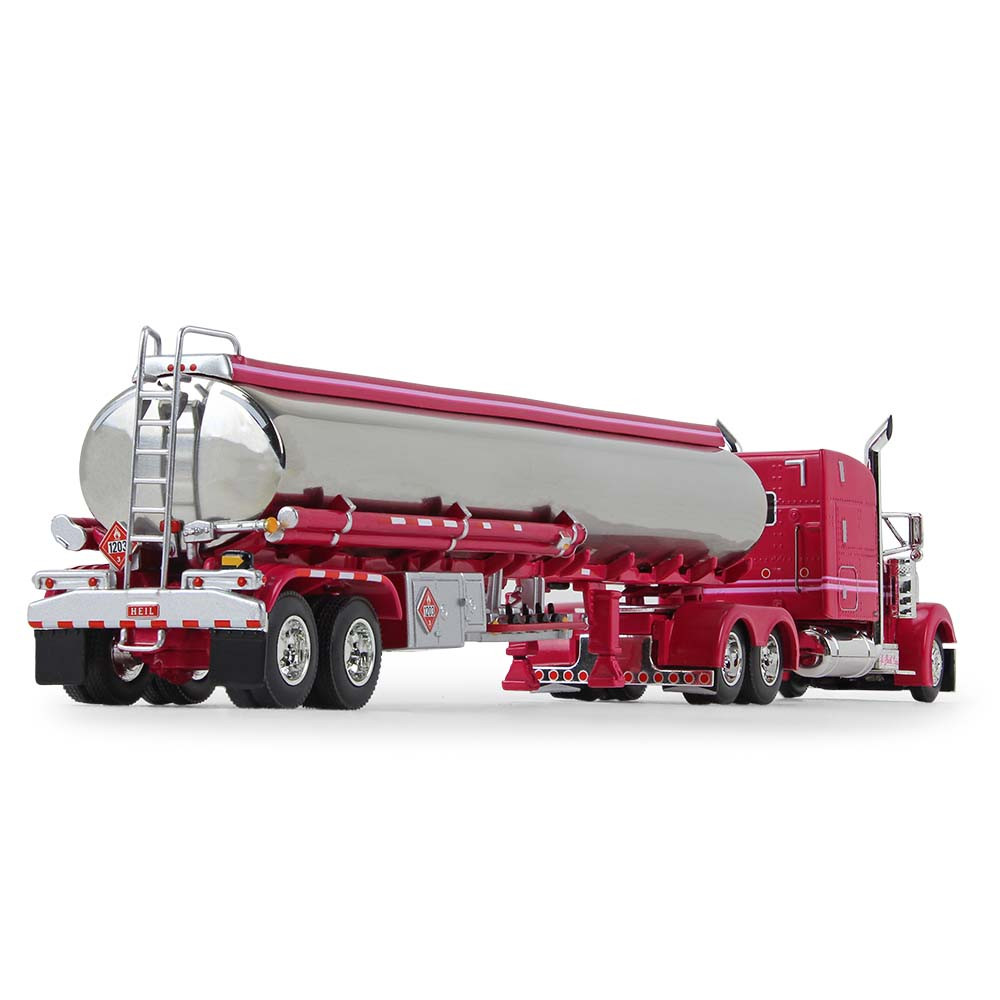 69-1001: Big Rigs #5: J. Cool
1/34 scale Peterbilt Model 379 with 63" Mid-Roof Sleeper Cab and Heil Fuel Tank Trailer