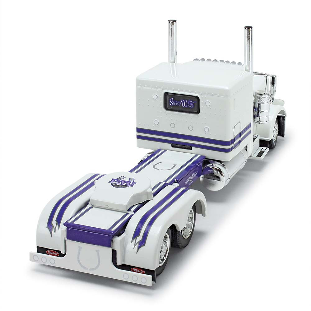 69-1297: Big Rigs #8: PMI Snow White
1/64 Peterbilt Model 389 with 63"" Flat Top Sleeper & Heil Fuel Tank Trailer